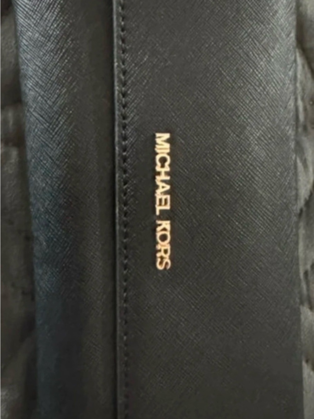 Michael Kors Black Leather Wallet with Gold Logo Plate